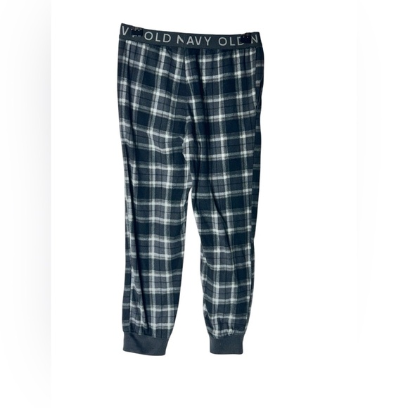 💥Old Navy Kids Plaid Pajama Bottoms - Gray and White Size 8 - Picture 3 of 3